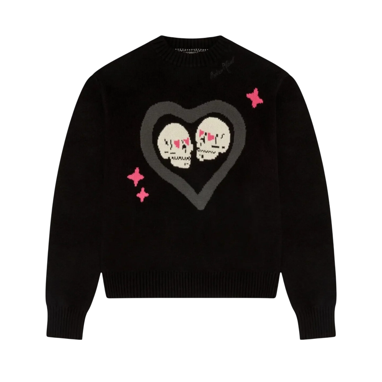Broken Planet Hearts Are Made To Be Broken Midnight Black Knit Sweatshirt