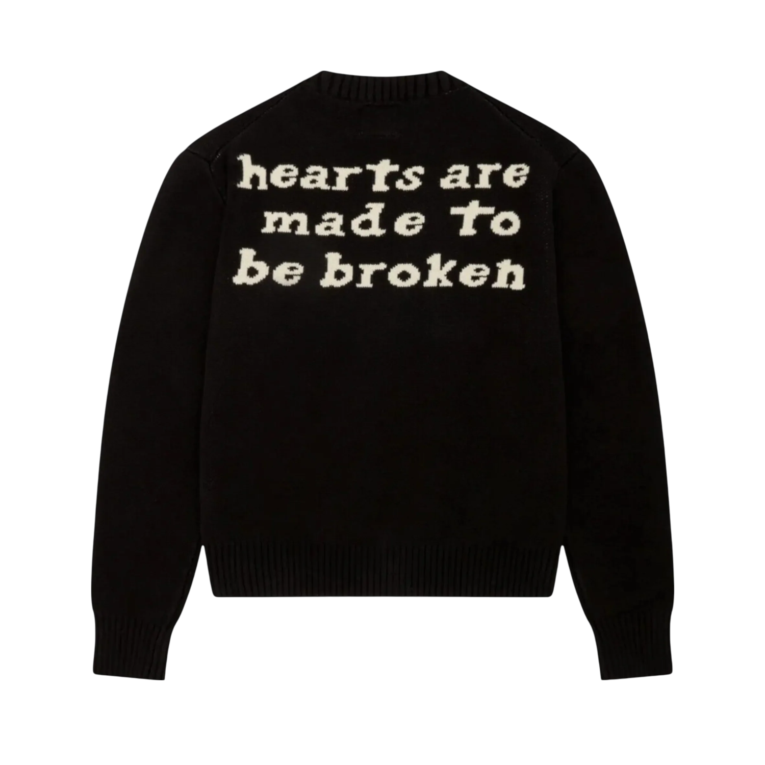 Broken Planet Hearts Are Made To Be Broken Midnight Black Knit Sweatshirt