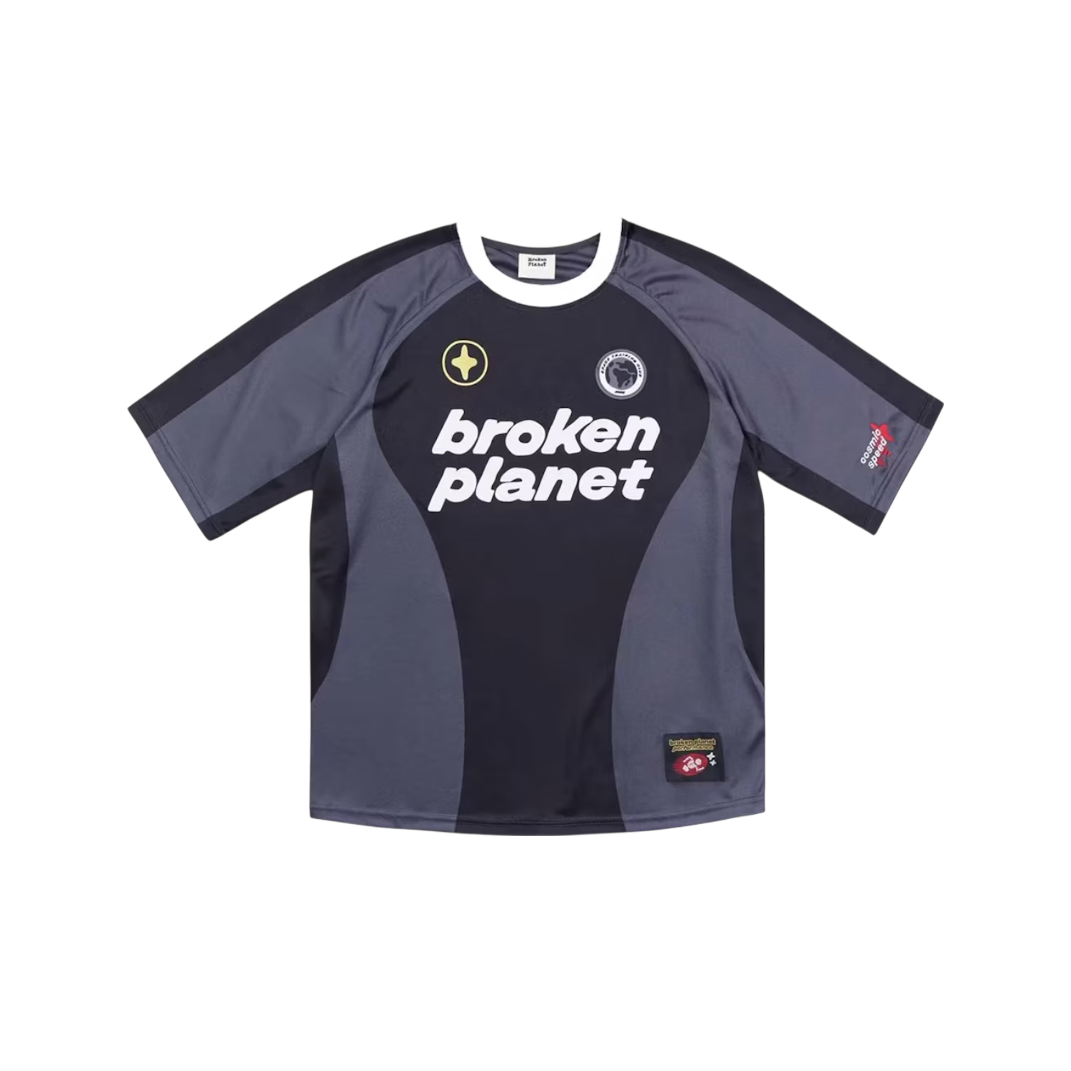 Broken Planet Football Jersey Black Grey