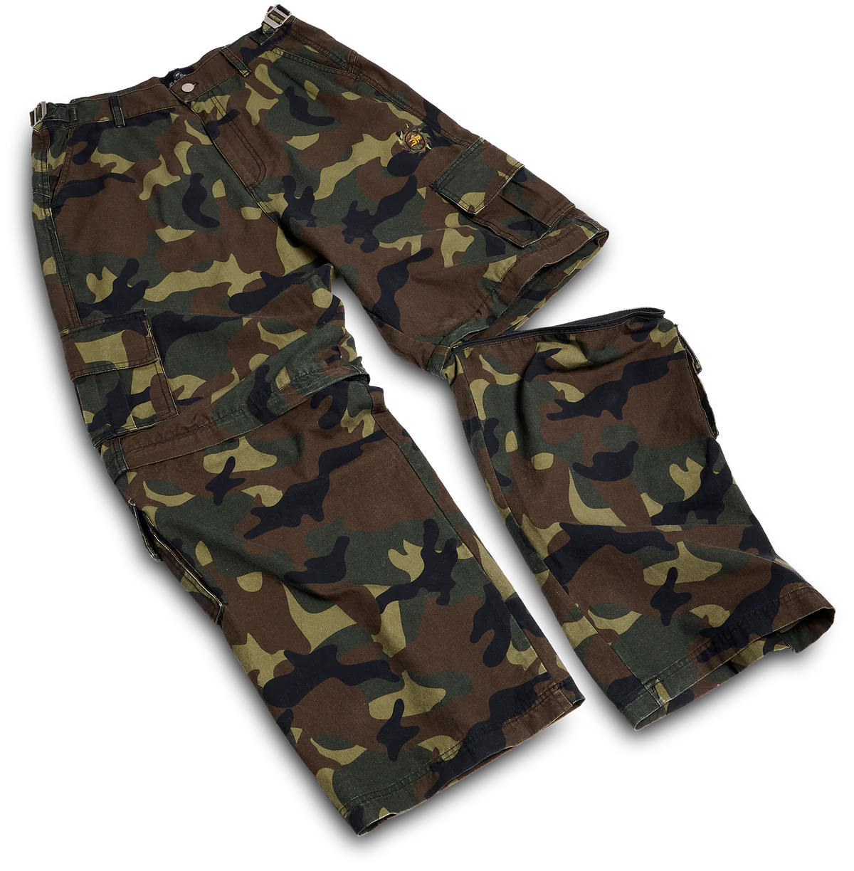 Broken Planet 2-in-1 Camo Cargo Pants/Shorts
