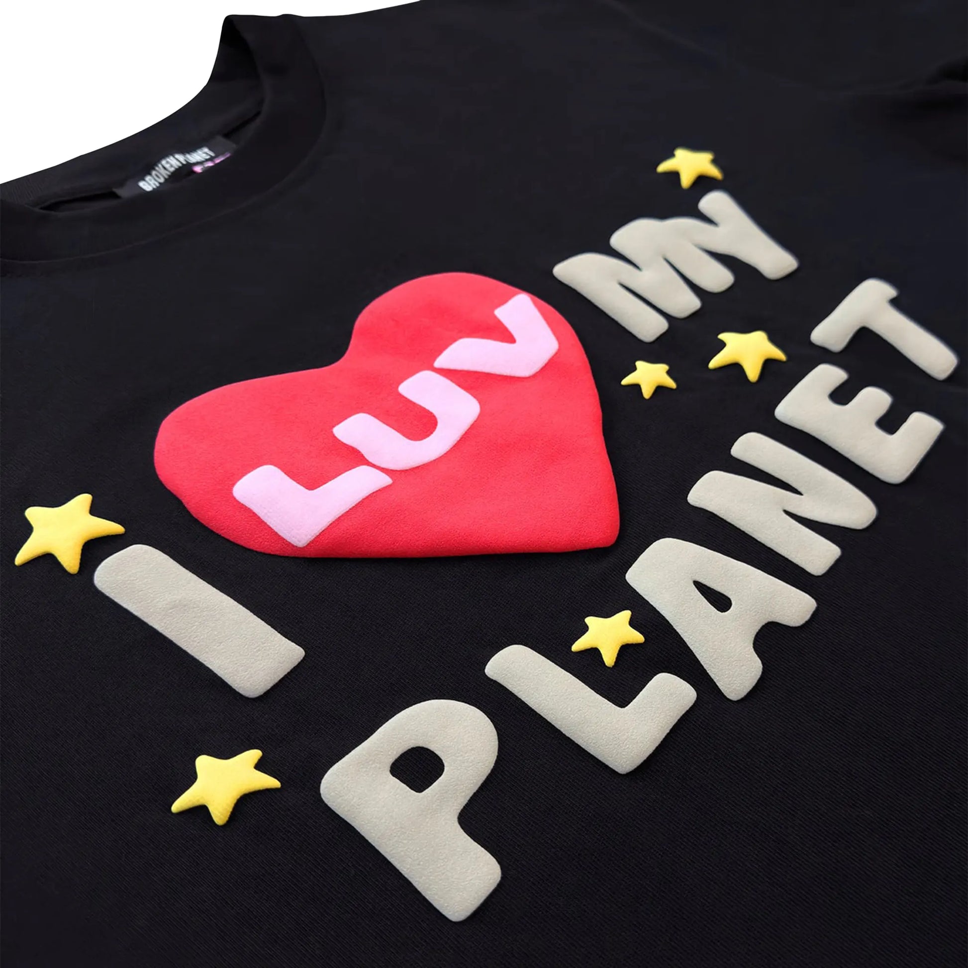 Broken Planet Luv My Planet T-shirt Midnight Black
