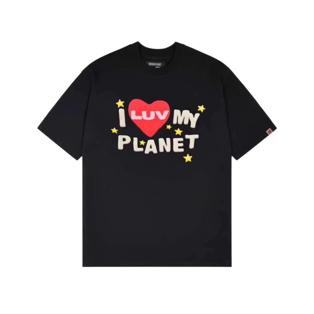 Broken Planet Luv My Planet T-shirt Midnight Black