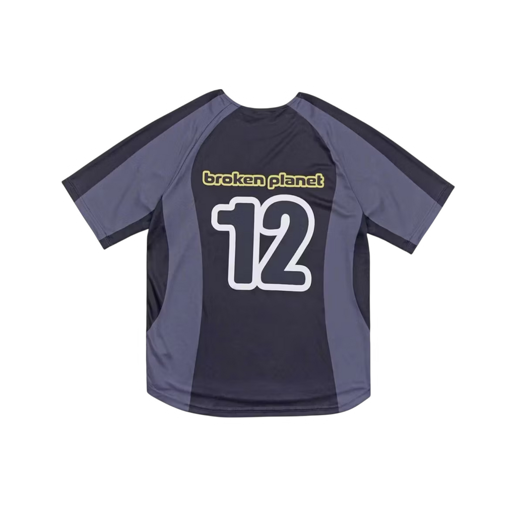 Broken Planet Football Jersey Black Grey