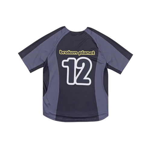 Broken Planet Football Jersey Black Grey