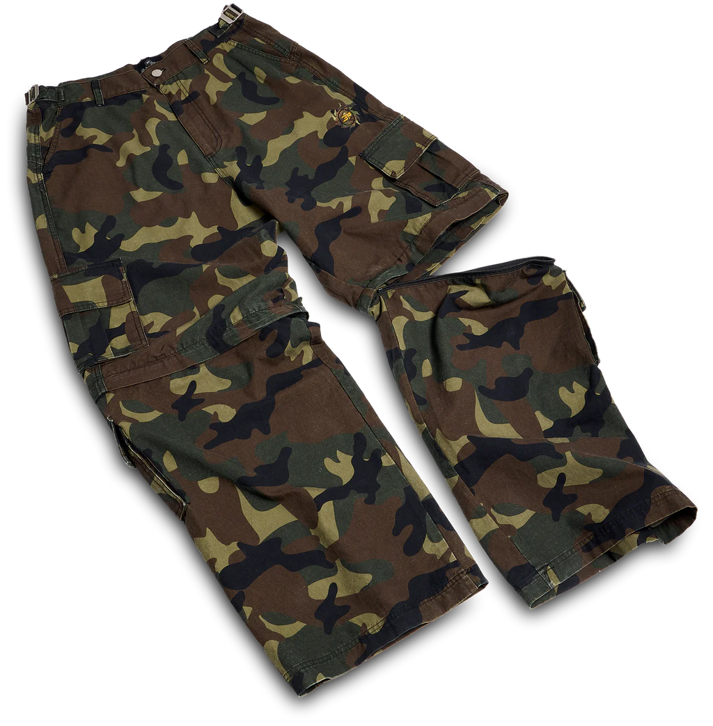 Broken Planet 2-in-1 Camo Cargo Pants/Shorts
