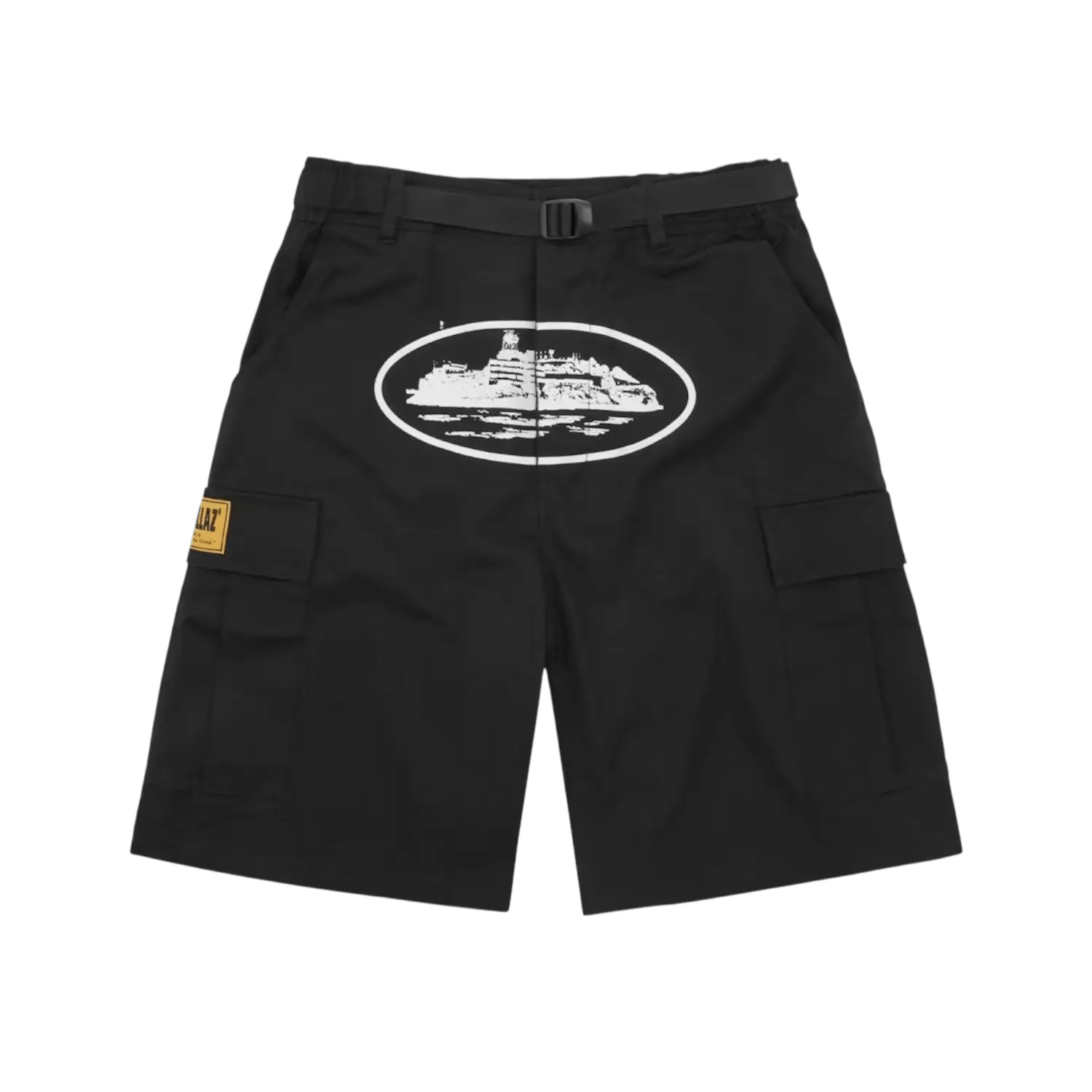 Corteiz Alcatraz Cargo Shorts Black