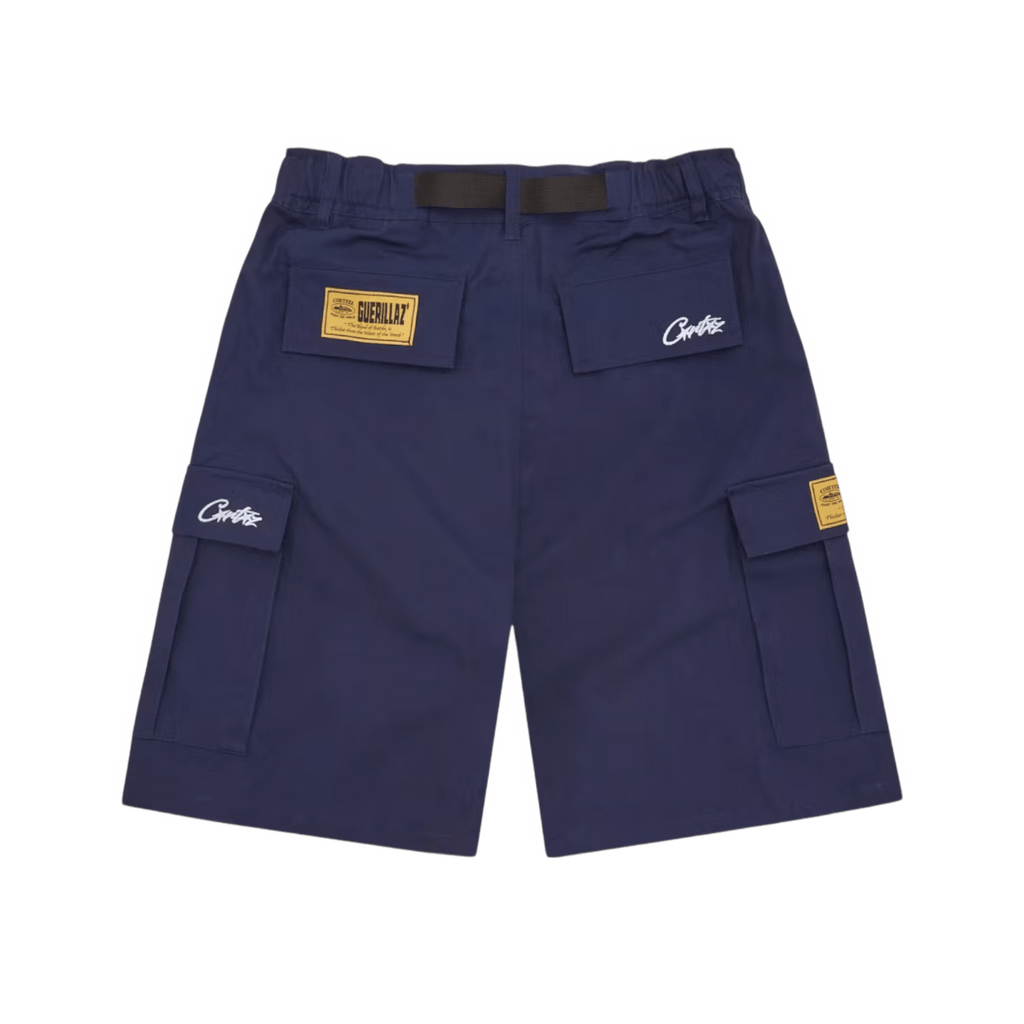 Corteiz Alcatraz Cargo Shorts Navy
