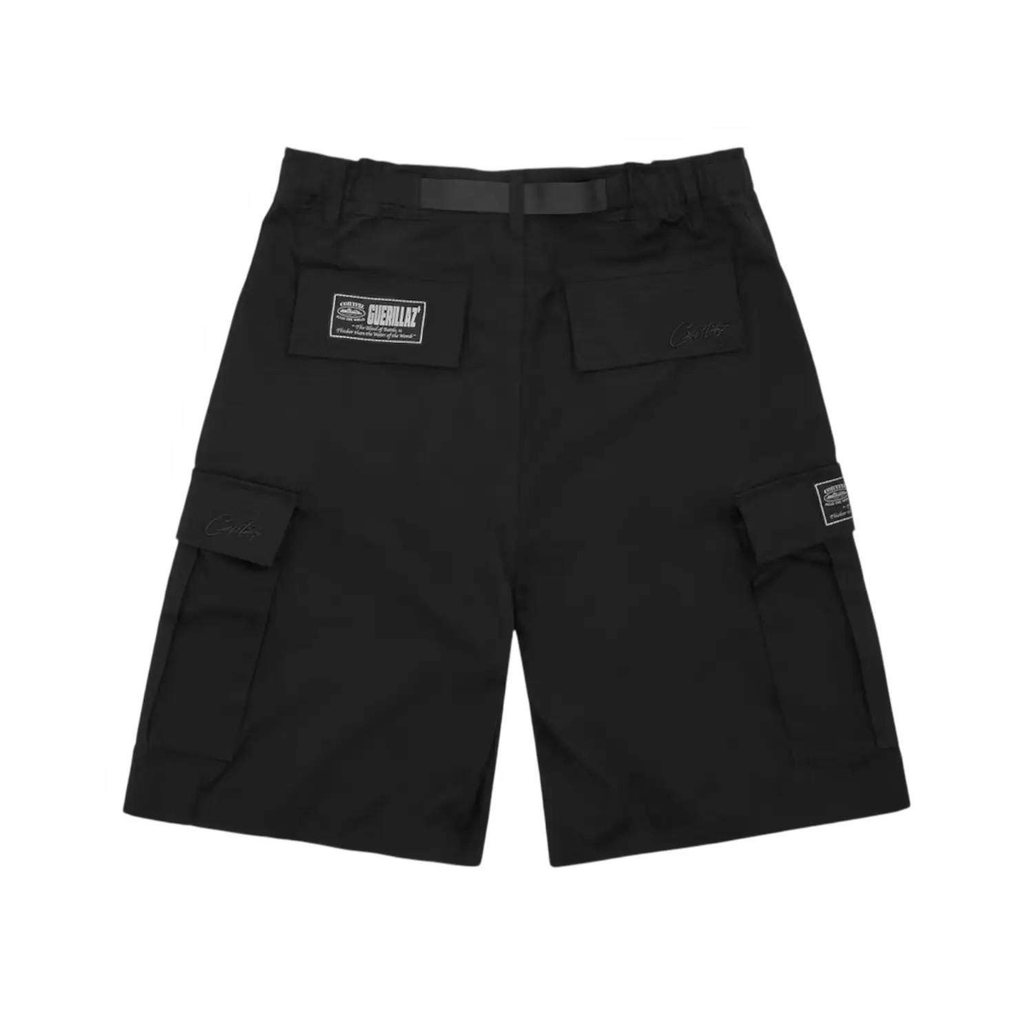Corteiz Alcatraz Cargo Shorts Triple Black