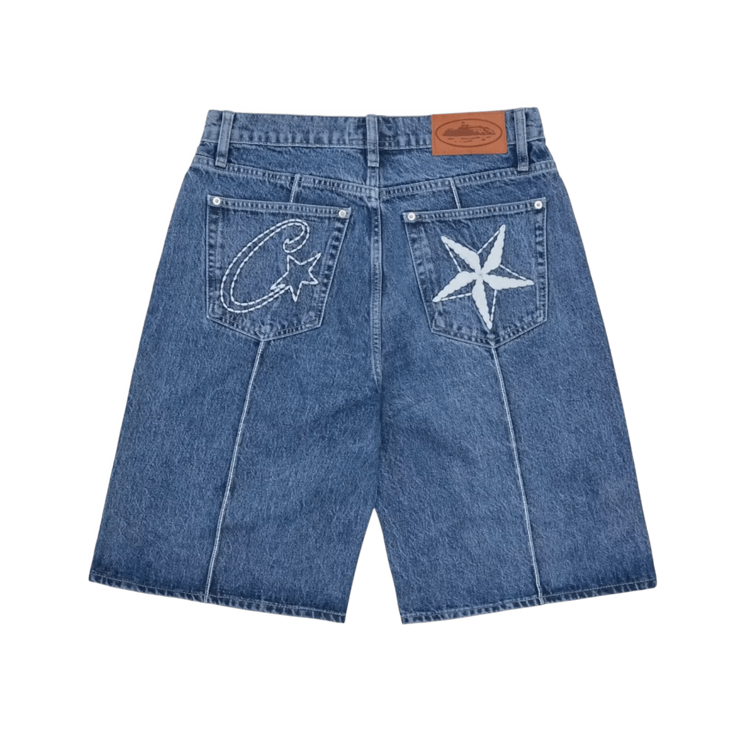Corteiz C-Star Denim Jorts Faded Blue
