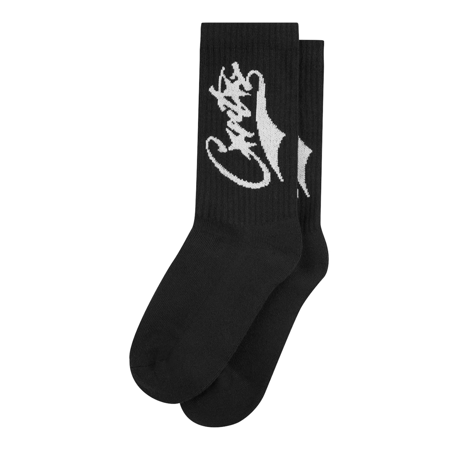 Corteiz Baseball Socks Black and White