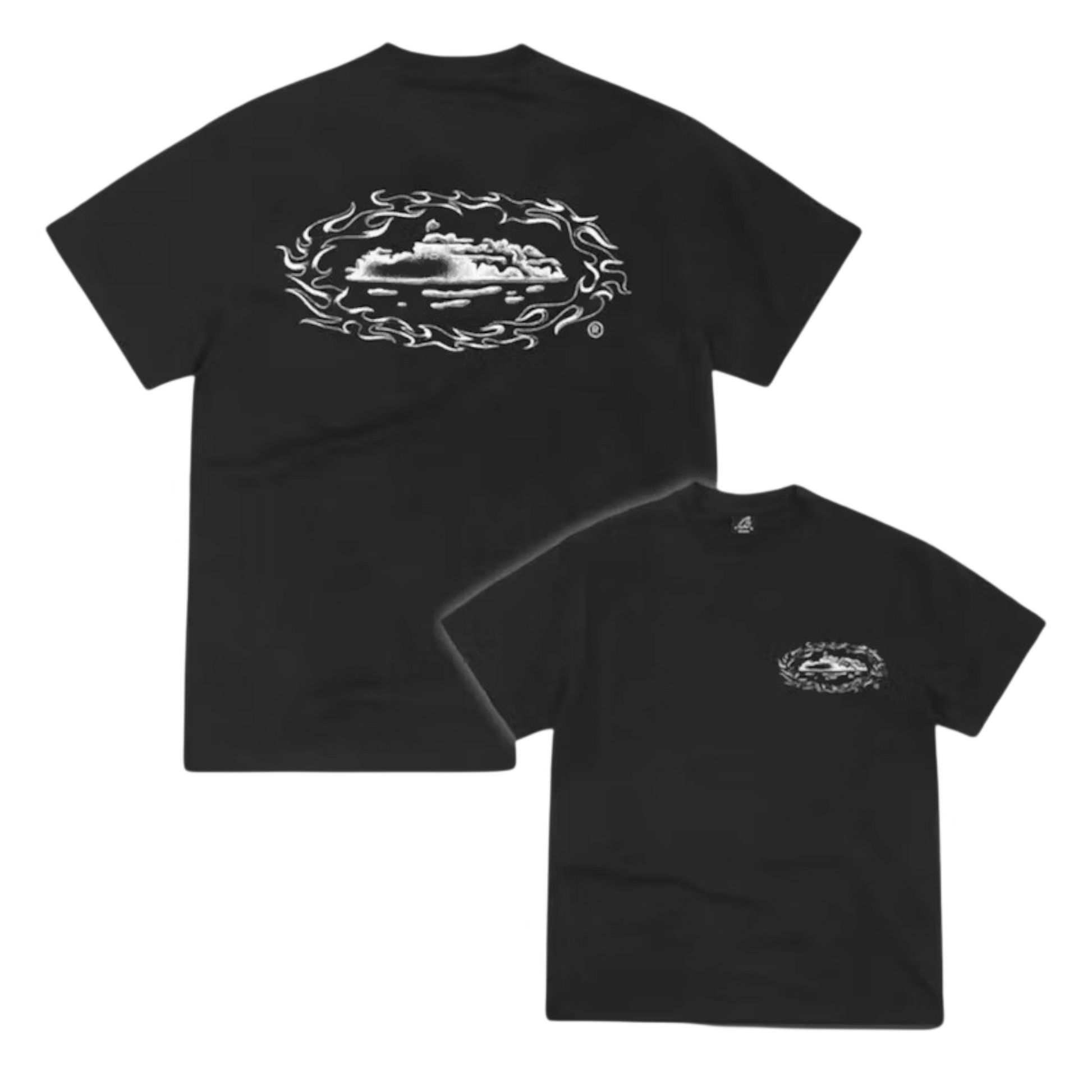 Corteiz Firey Alcatraz T-shirt Black