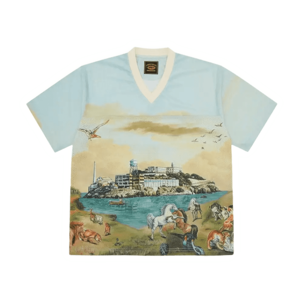 Corteiz Narnia Football Jersey Blue & Cream