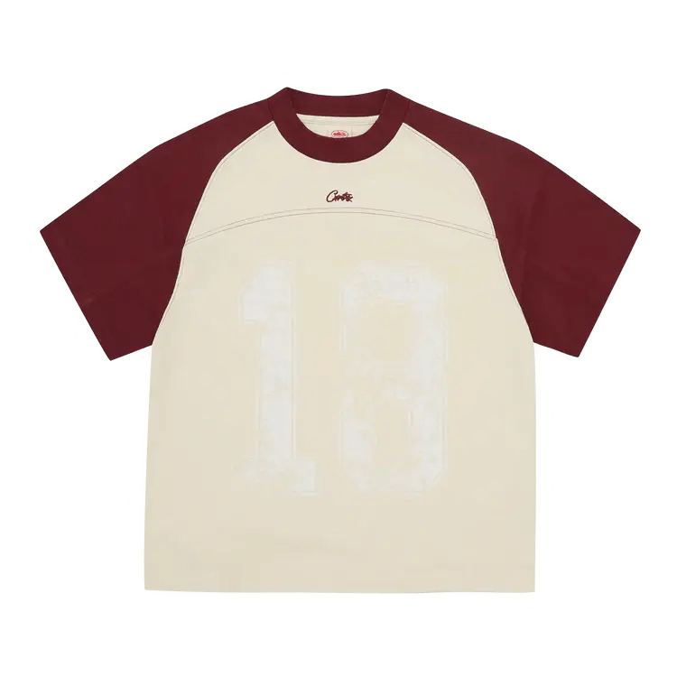 Corteiz HMP Vintage Jersey Cream Burgundy