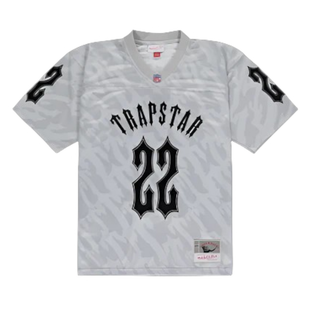 Trapstar x NFL Mitchell & Ness '22 Football Jersey Grey