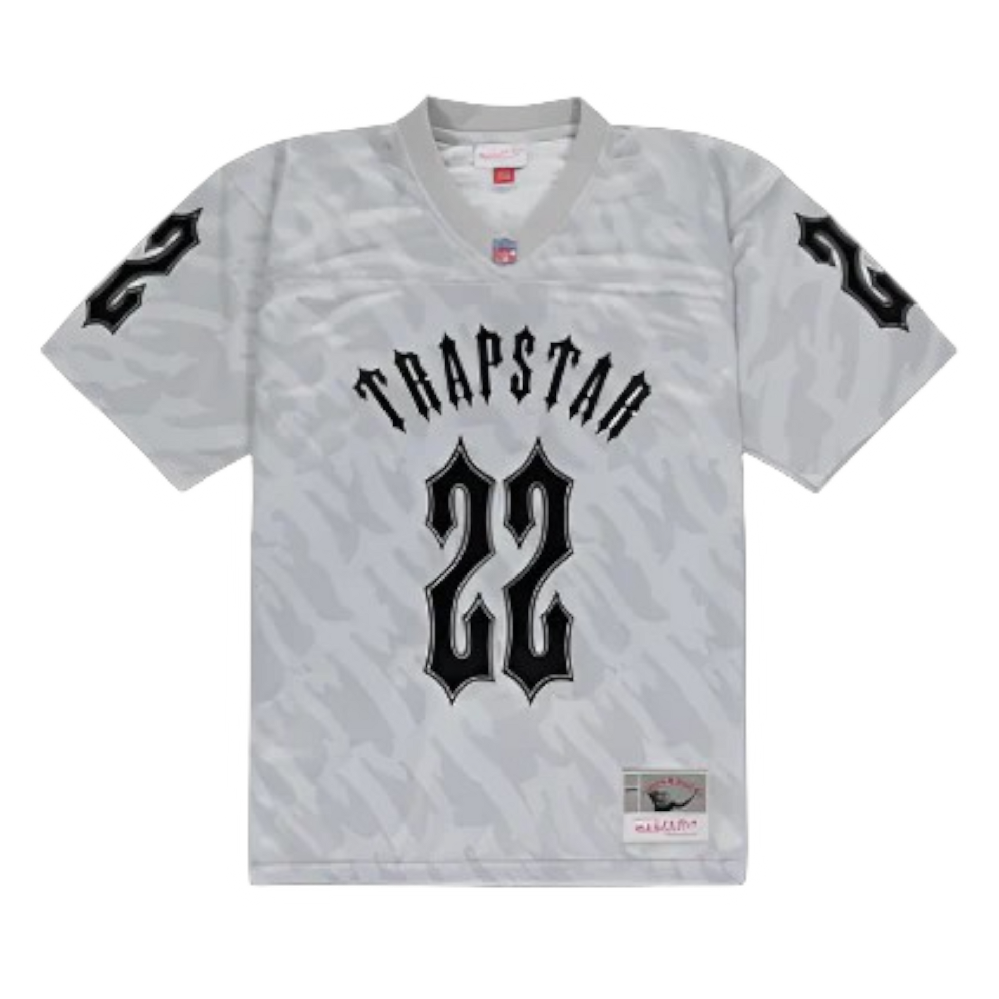Trapstar x NFL Mitchell & Ness '22 Football Jersey Grey