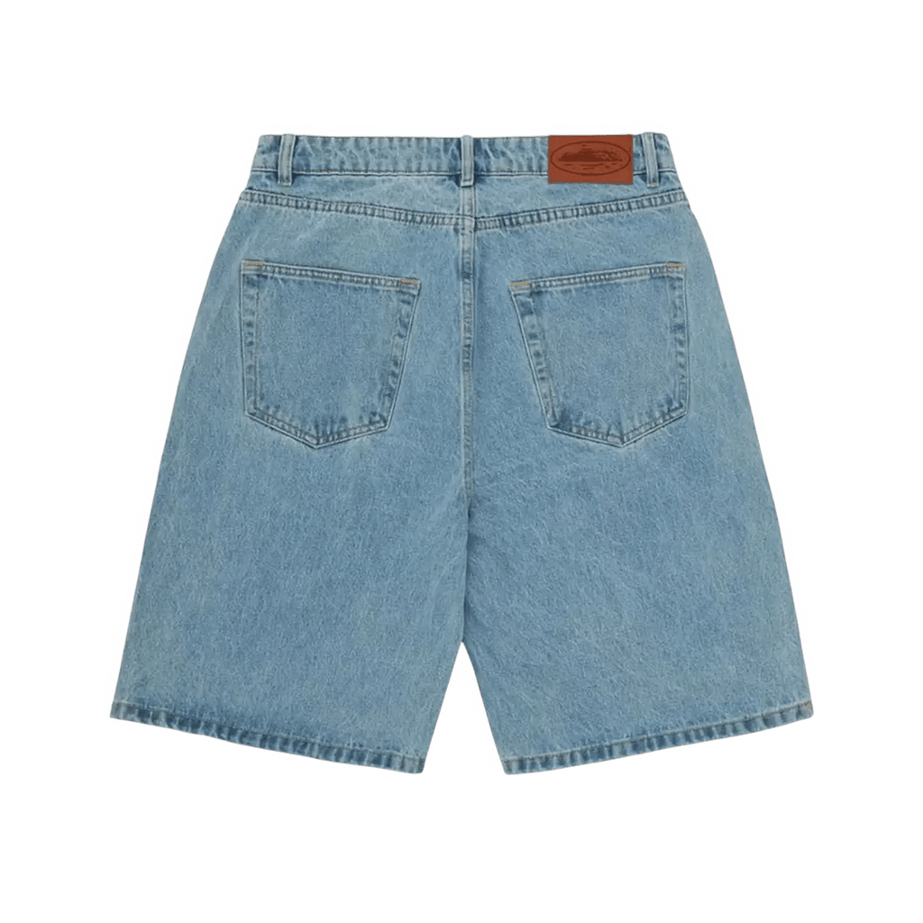 Corteiz Baggy Denim Shorts Stonewash