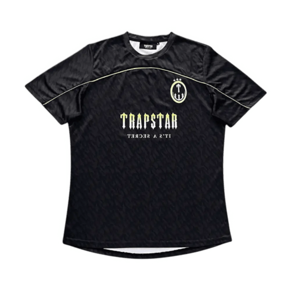 Trapstar T Football Jersey Black Lime Green