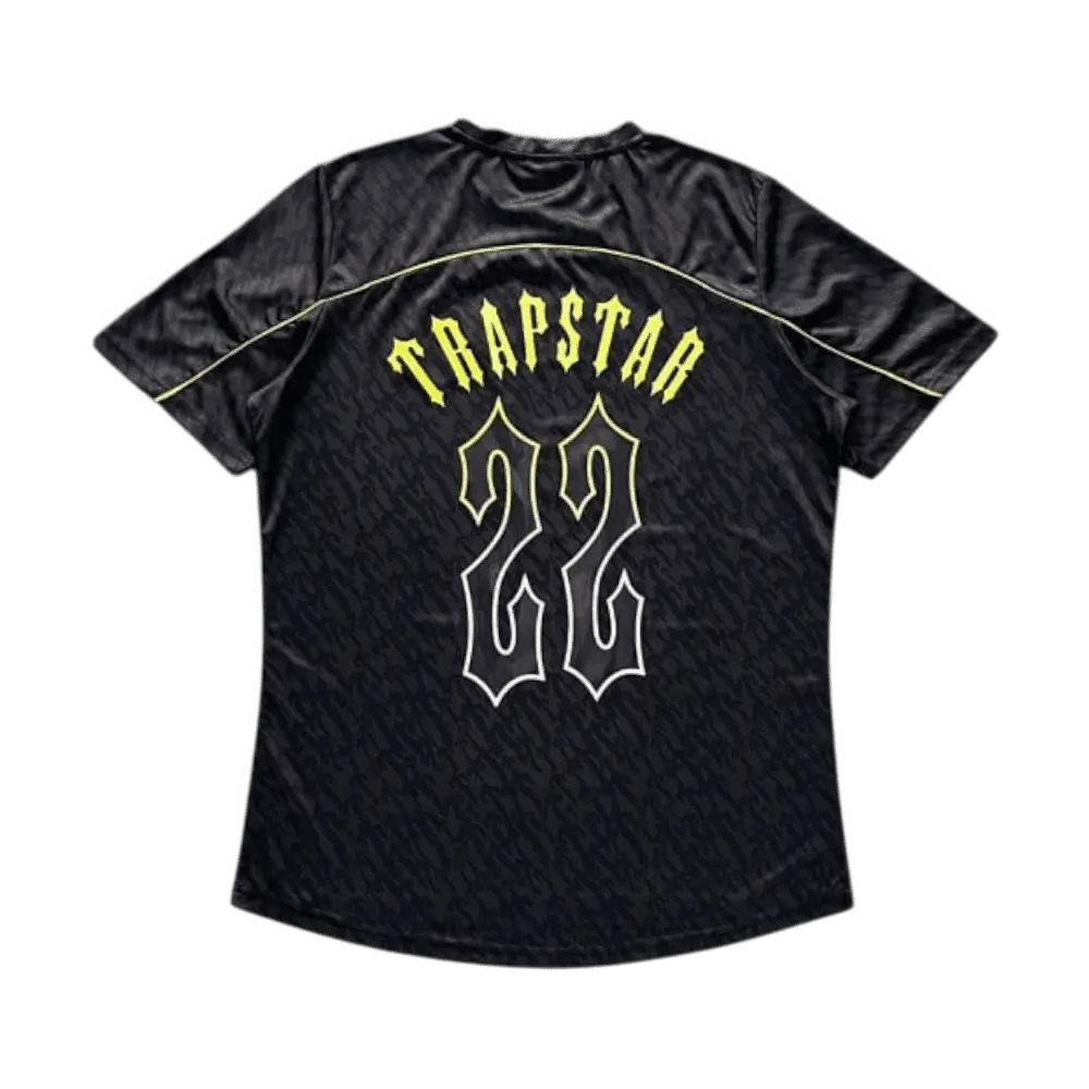 Trapstar T Football Jersey Black Lime Green