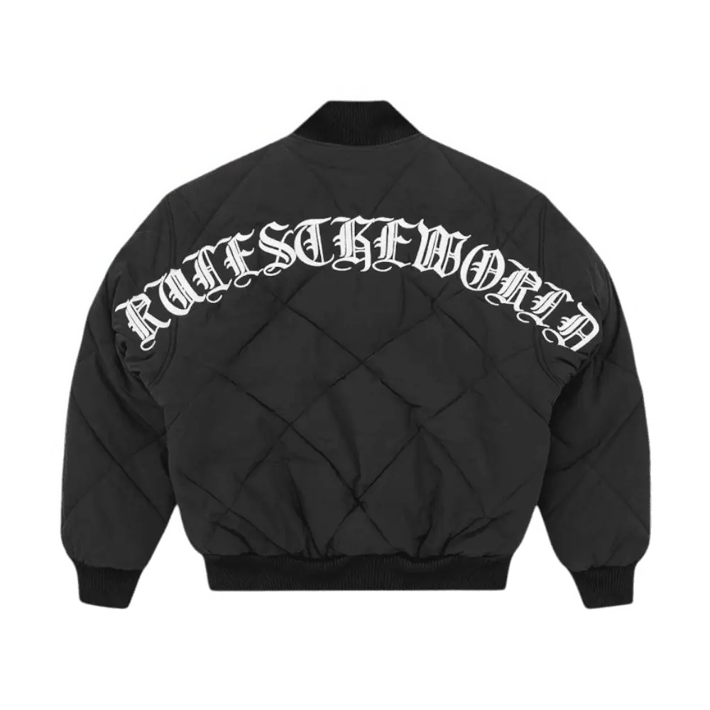 CORTEIZ OLDE ENGLISH QUILTED BOMBER JACKET [BLACK]