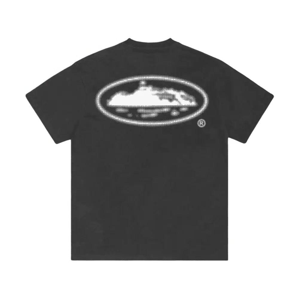 Corteiz Halftone Island Tee Black White