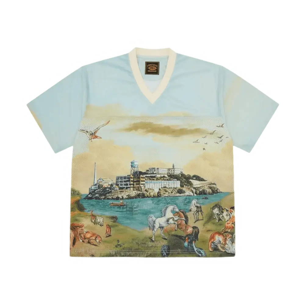 Corteiz Narnia Football Jersey [Blue & Cream]