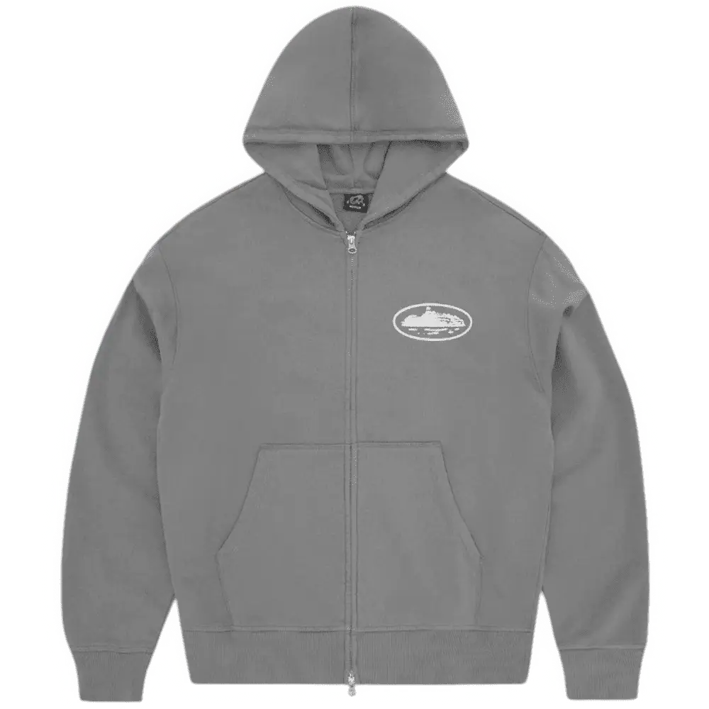 CORTEIZ ISLAND PUFF PRINT ZIP HOODIE [Gully Grey]