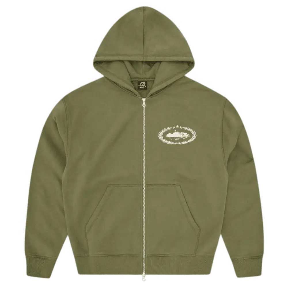 Corteiz Superior Royale Zip Hoodie [OLIVE]