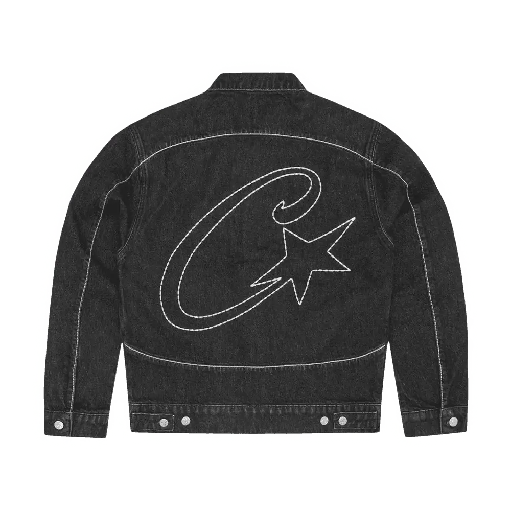 Corteiz C-Star Stitch-Down Denim Jacket Black