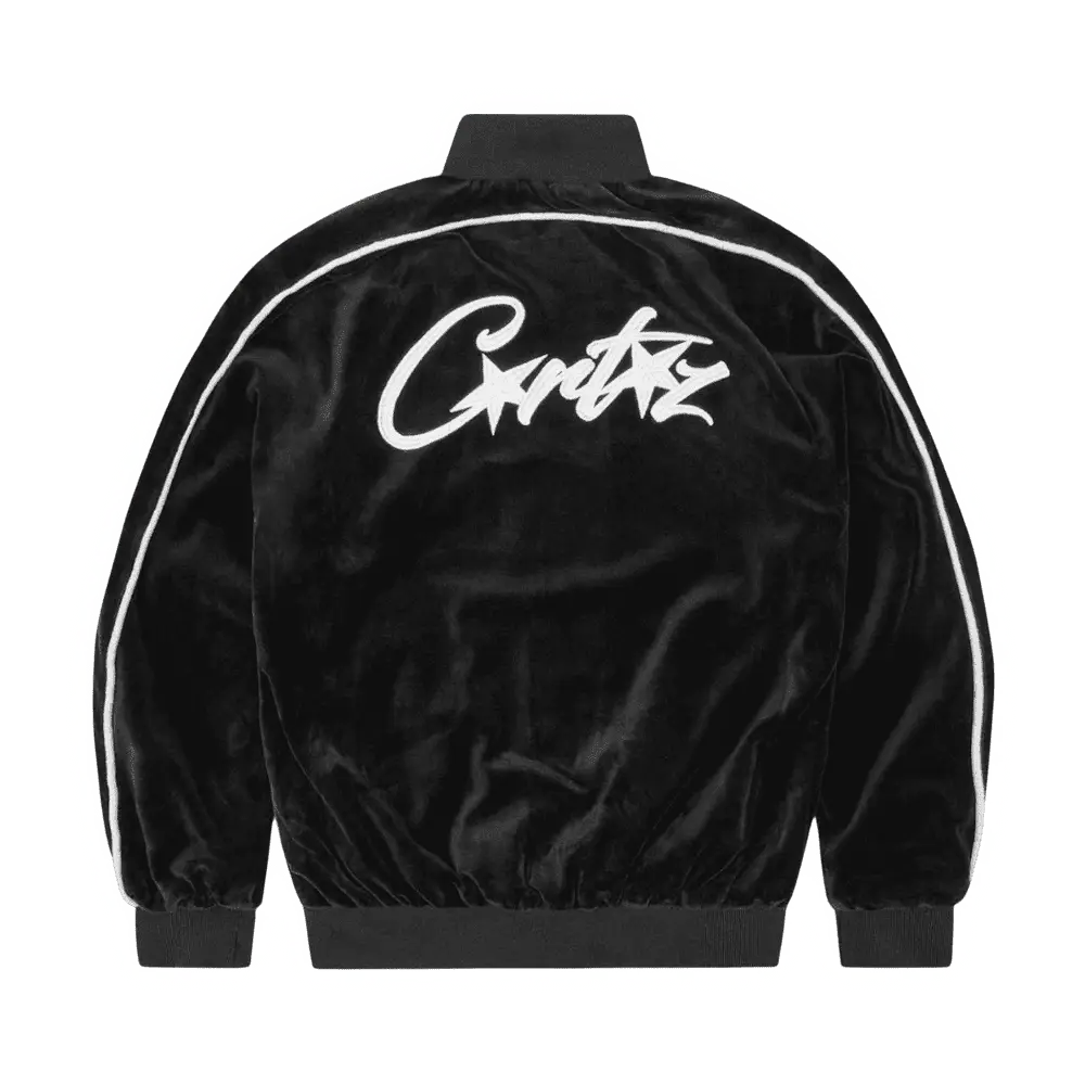 Corteiz VVS Uptown Velour Track Jacket [Black] - Image 2