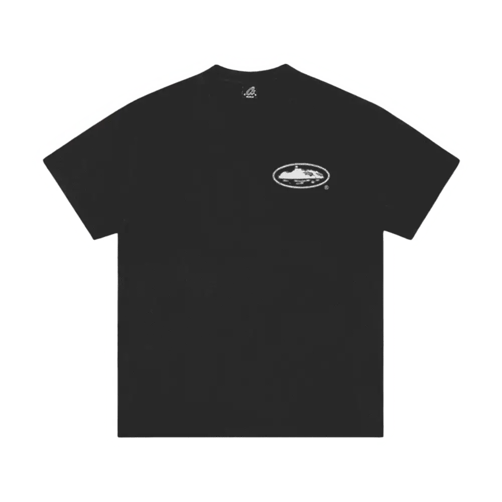 Corteiz Halftone Island Tee Black White