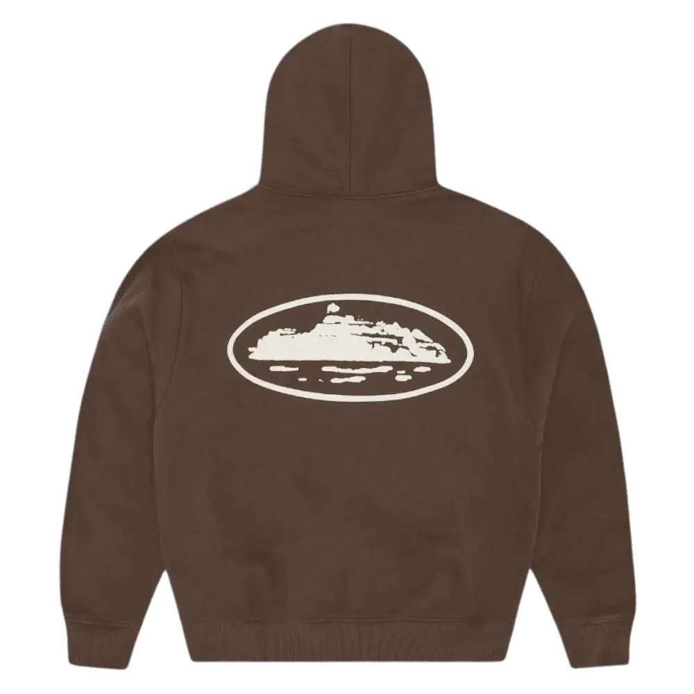 CORTEIZ ISLAND PUFF PRINT ZIP HOODIE [BROWN]