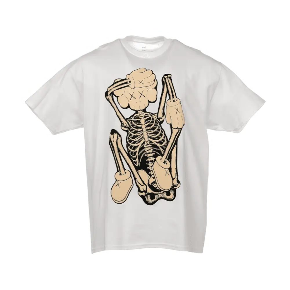 KAWS SKELETON NEW FICTION T-shirt Bone [White]