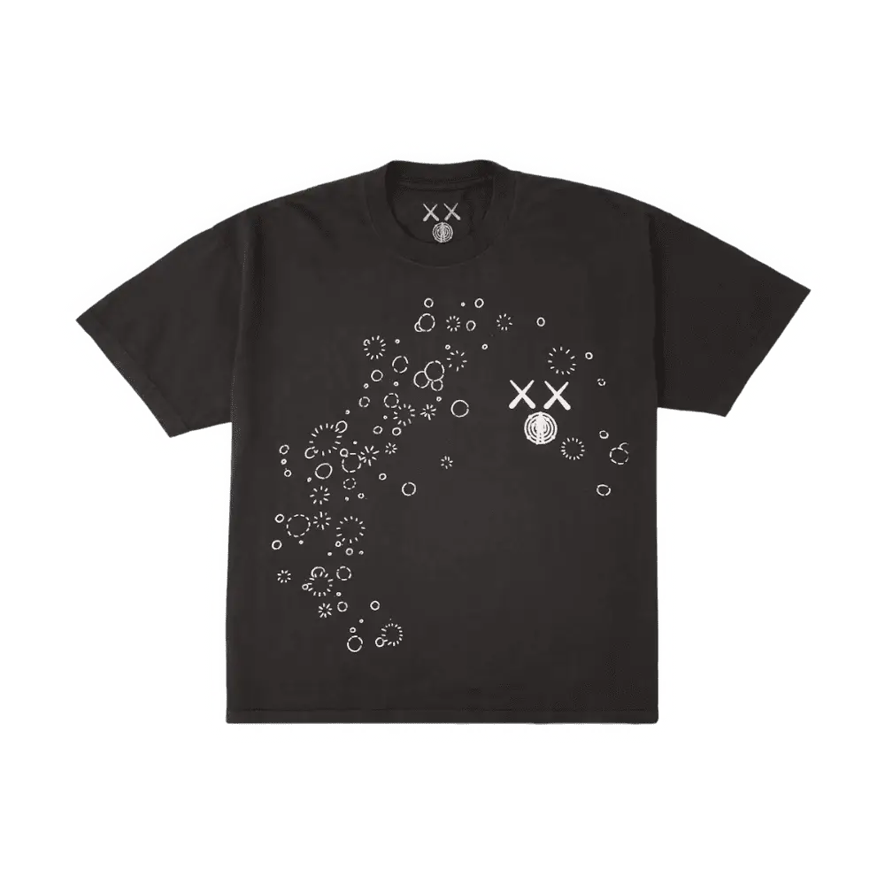 KAWS For Kid Cudi Moon Man GID Tee [Vintage Black] - Image 2