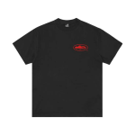 Corteiz Halftone Island Tee Black Red
