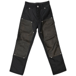 Chrome Hearts Double Knee Nylon Leather Carpenter Pants Black
