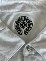Chrome Hearts White & Black Horseshoe Logo Polo T-Shirt