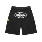 Corteiz Alcatraz Cargo Shorts Black
