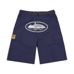 Corteiz Alcatraz Cargo Shorts Navy