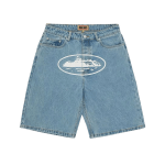 Corteiz Baggy Denim Shorts Stonewash