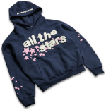 Broken Planet All The Stars Hoodie Deep Navy Pink