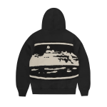 Corteiz Island Mixed Panel Zip Hoodie Black