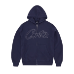 Corteiz Thick Stitch Allstarz Zip Hoodie Navy