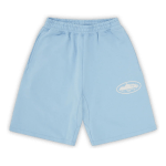 Corteiz Island Puff Print Sweatshort Baby Blue