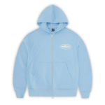 Corteiz Island Puff Print Zip Hoodie Baby Blue