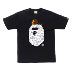 BAPE Space Camo Milo On Big Ape Tee Black