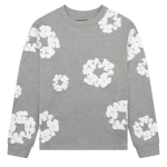 Denim Tears Long Sleeve Cotton Wreath T-shirt Grey