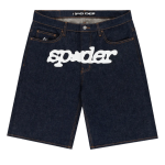 Sp5der V3 Logo Denim Short Indigo
