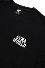Syna World Long Sleeve Waffle Tee Black