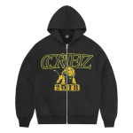 Corteiz Lion Varsity Zip Hoodie Black