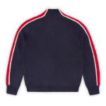 Corteiz Multi Stripe Knit Zip Up Navy